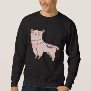 Genderfluid Llama Leuk Dier Alpaca LGBTQIA Enby Trui