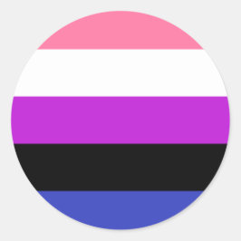 Genderfluid Pride Circle Sticker