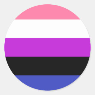 Genderfluid Pride Circle Sticker