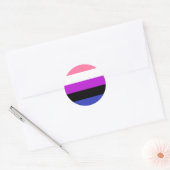 Genderfluid Pride Circle Sticker (Envelop)