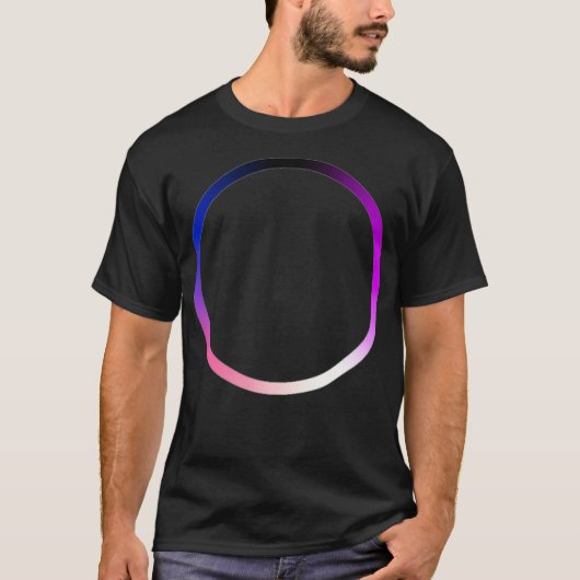 Genderfluid Pride Colors Ring Cirkel T-shirt (Voorkant)