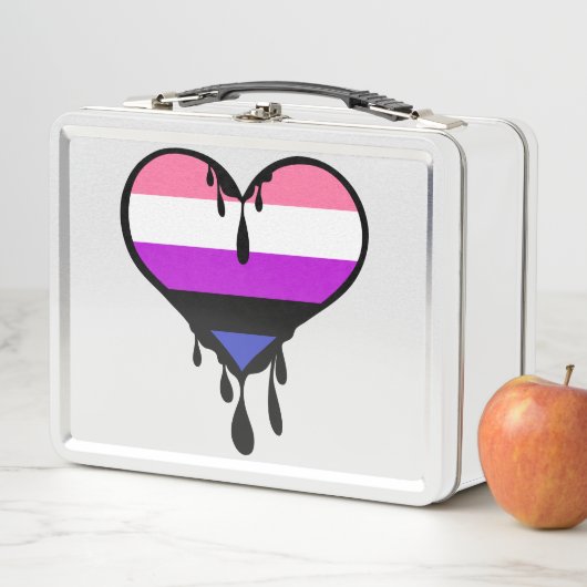 Genderfluid Pride Dripping Heart (In situ)
