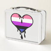 Genderfluid Pride Dripping Heart (Achterkant)