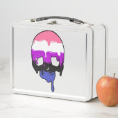 Genderfluid Pride Dripping Skull (In situ)