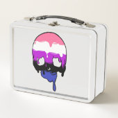 Genderfluid Pride Dripping Skull (Voorkant)