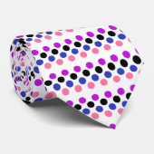 Genderfluid Pride Flag Kleuren Polkadots Stropdas (Opgerold)