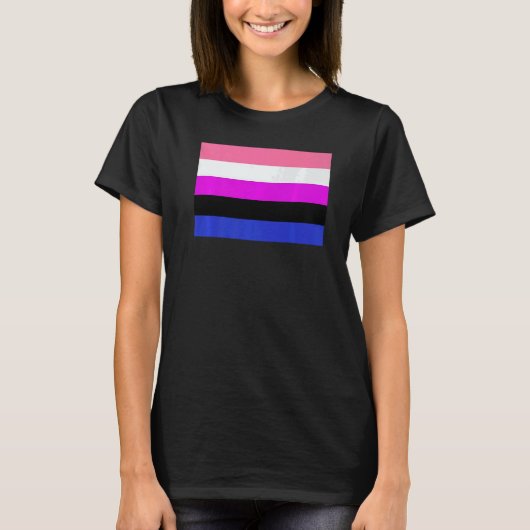 Genderfluid Pride Flag national pride T-shirt (Voorkant)