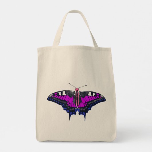 Genderfluid Pride Flag Swallowtail Butterfly Tote Bag (Achterkant)