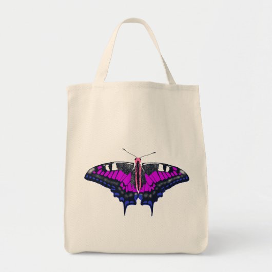 Genderfluid Pride Flag Swallowtail Butterfly Tote Bag (Voorkant)