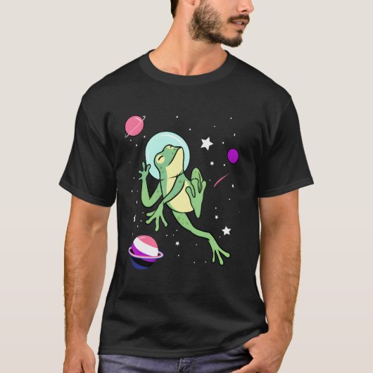 Genderfluid Pride Frog Genderfluid Gift T-shirt (Voorkant)