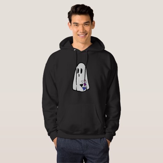 Genderfluid Pride Ghost Hoodie (Voorkant volledig)