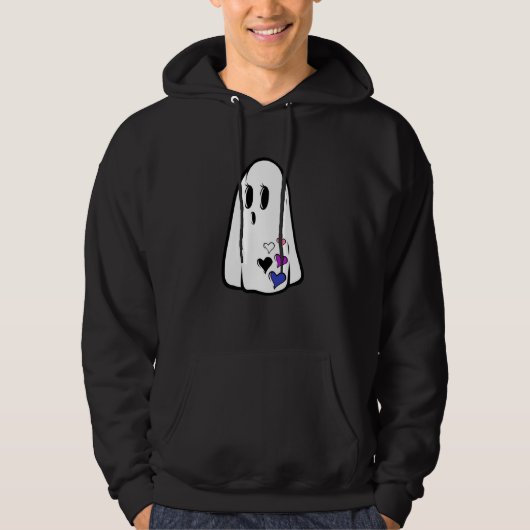 Genderfluid Pride Ghost Hoodie (Voorkant)