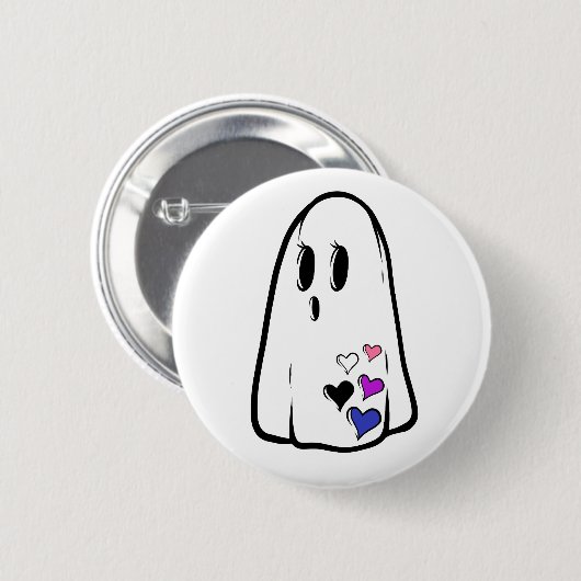 Genderfluid Pride Ghost Ronde Button 5,7 Cm (Voorkant /achterkant)