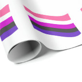 Genderfluid Pride Golvende Vlag Cadeaupapier (Rol Hoek)