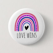 Genderfluid Pride Love wint LGBT Rainbow Button (Voorkant)