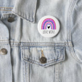 Genderfluid Pride Love wint LGBT Rainbow Button (In situ)