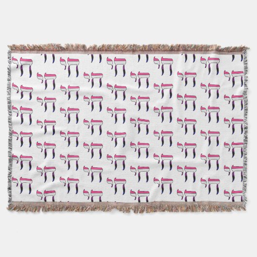 Genderfluid Pride-vlag Chai Deken (Voorkant)