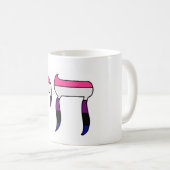 Genderfluid Pride-vlag Chai  Koffiemok (Voorkant rechts)