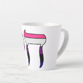 Genderfluid Pride-vlag Chai Latte Mok (Rechterhoek)