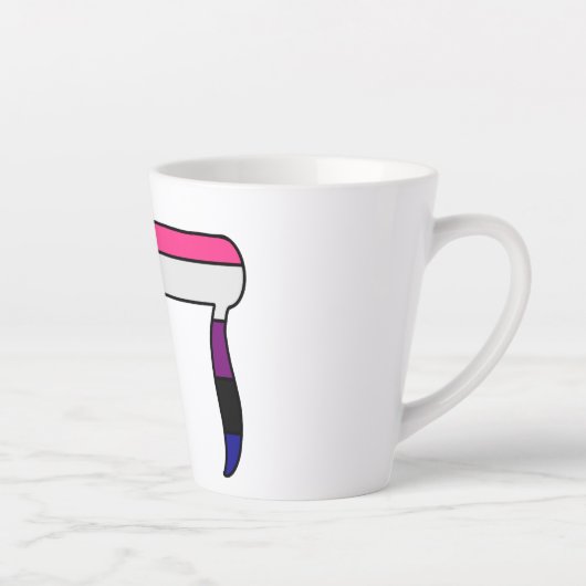 Genderfluid Pride-vlag Chai Latte Mok (Rechts)