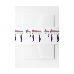 Genderfluid Pride-vlag Chai  Uitnodigingen Wikkel