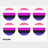 Genderfluid Pride-vlag Ronde Sticker (Vel)