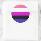 Genderfluid Pride-vlag Ronde Sticker (Tas)