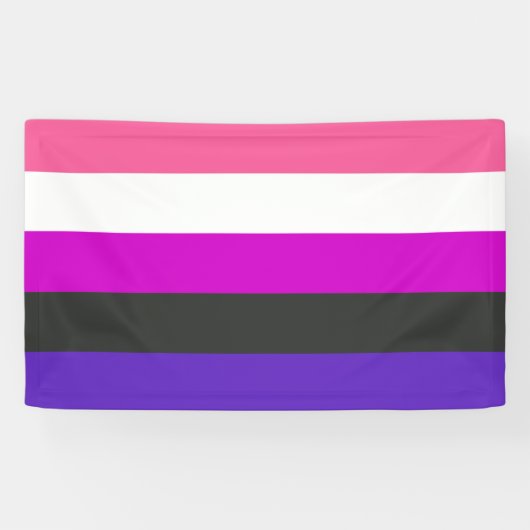 Genderfluid Pride Vlag Spandoek (Horizontaal)
