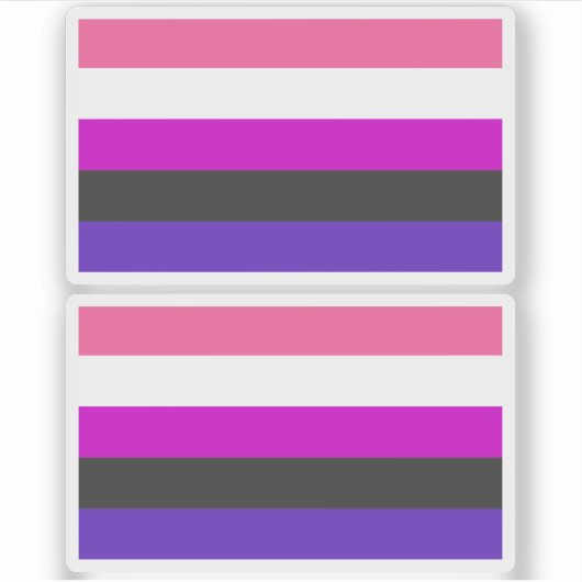 Genderfluid Pride-vlag Sticker (Voorkant)