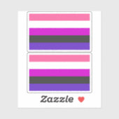 Genderfluid Pride-vlag Sticker (Vel)