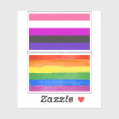 Genderfluid Pride Vlag Sticker (Vel)