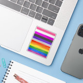 Genderfluid Pride Vlag Sticker (Laptop met iPhone)