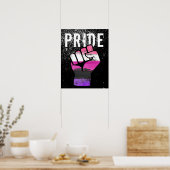 Genderfluid Pride Vuist Poster (Keuken)