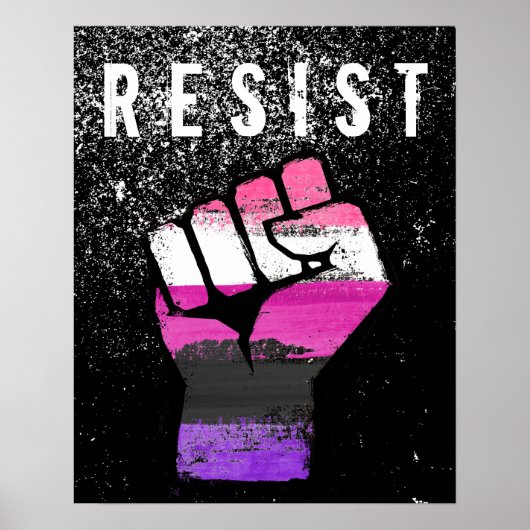 Genderfluid Pride Vuist Poster (Voorkant)