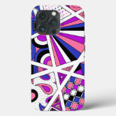 GenderFluid Pride Zen Doodle Abstract Modern Case-Mate iPhone Case (Achterkant)