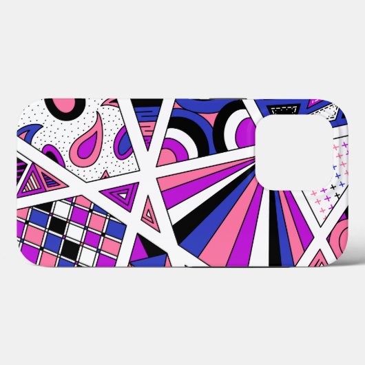 GenderFluid Pride Zen Doodle Abstract Modern Case-Mate iPhone Case (Achterkant (horizontaal))