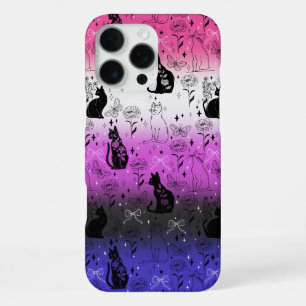 Genderfluid Pride Zwarte Kat - Mystieke Hekserij iPhone 16 Pro Max Hoesje