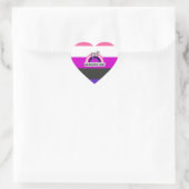 GENDERFLUID REGENBOOG HART STICKER (Tas)