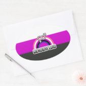 GENDERFLUID REGENBOOG OVALE STICKER (Envelop)