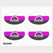 GENDERFLUID REGENBOOG OVALE STICKER (Vel)