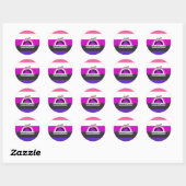 GENDERFLUID REGENBOOG RONDE STICKER (Vel)