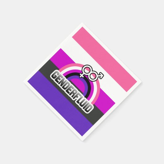GENDERFLUID REGENBOOG SERVETTEN (Hoek)