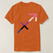 Genderfluid Sagittarius T-shirt (Design voorkant)