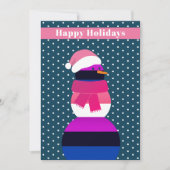 Genderfluid sneeuwman kerst Vakantie Kaart (Voorkant)