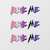 Genderfluid trots Bite Me Raamsticker (Vel)