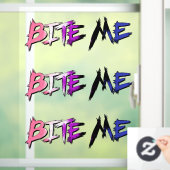 Genderfluid trots Bite Me Raamsticker (Huis)