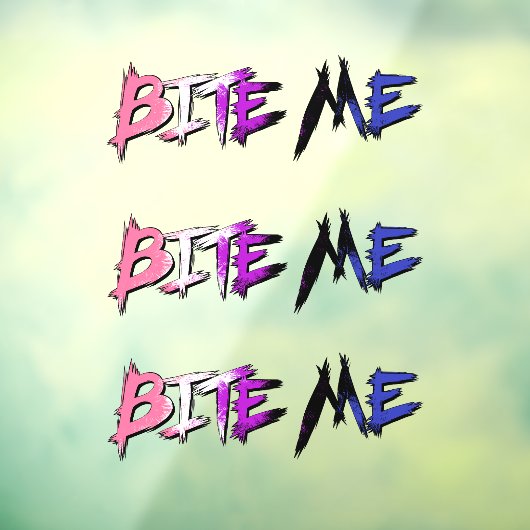 Genderfluid trots Bite Me Raamsticker (Vel 3)