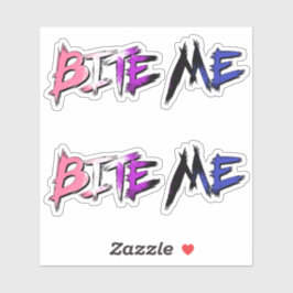 Genderfluid trots Bite Me Sticker