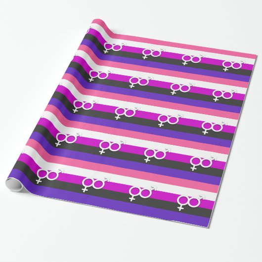 GENDERFLUID TROTS EN SYMBOOL CADEAUPAPIER (Uitgerold)