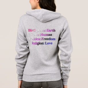 Genderfluid trots - Geboorteplaats: Aarde. Ras: Me Hoodie